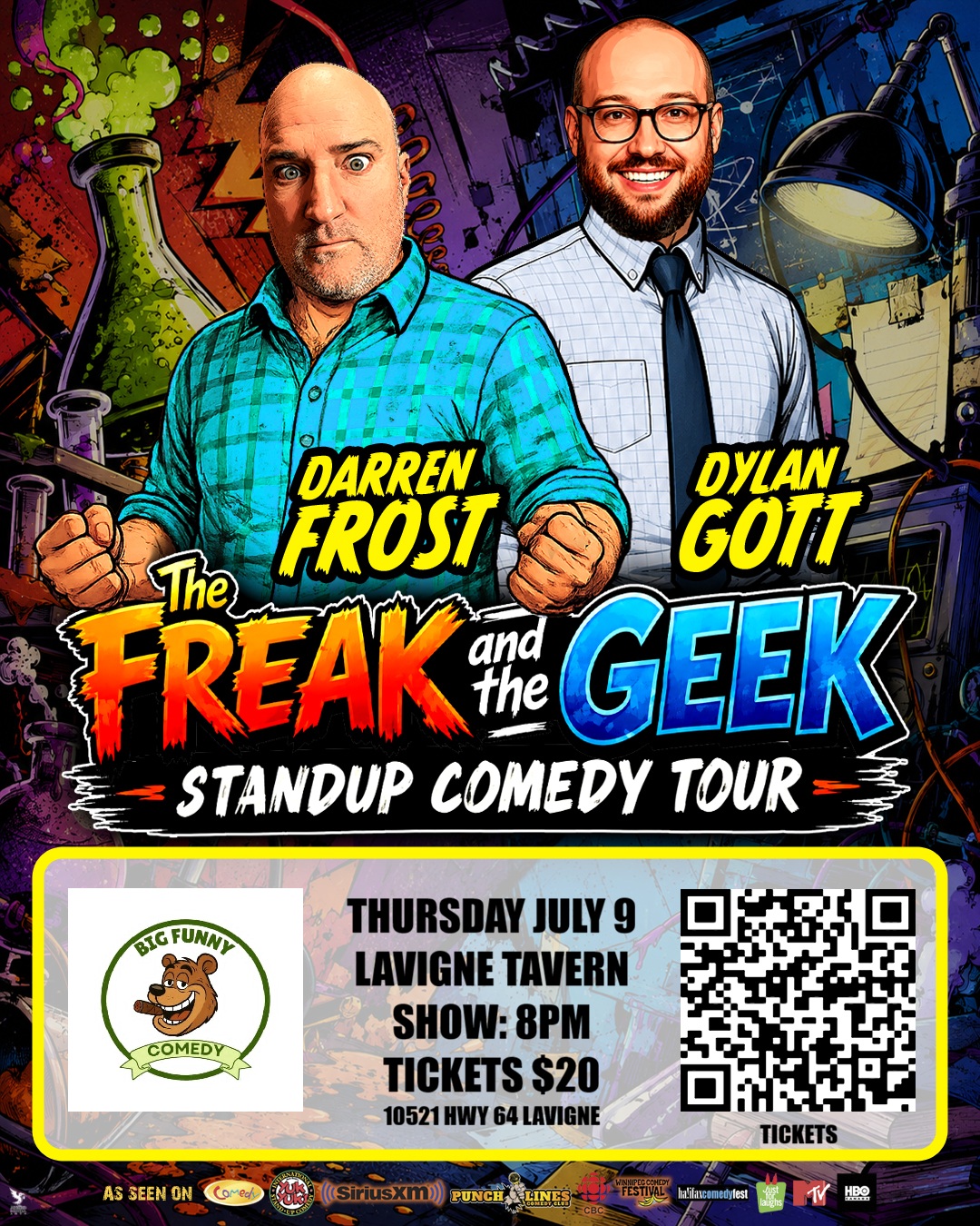 Freak and The Geek comedy Tour event
