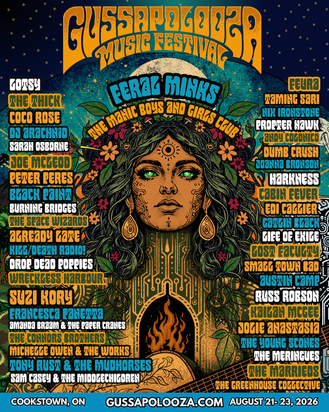 2026 GUSSAPOLOOZA LINE UP POSTER