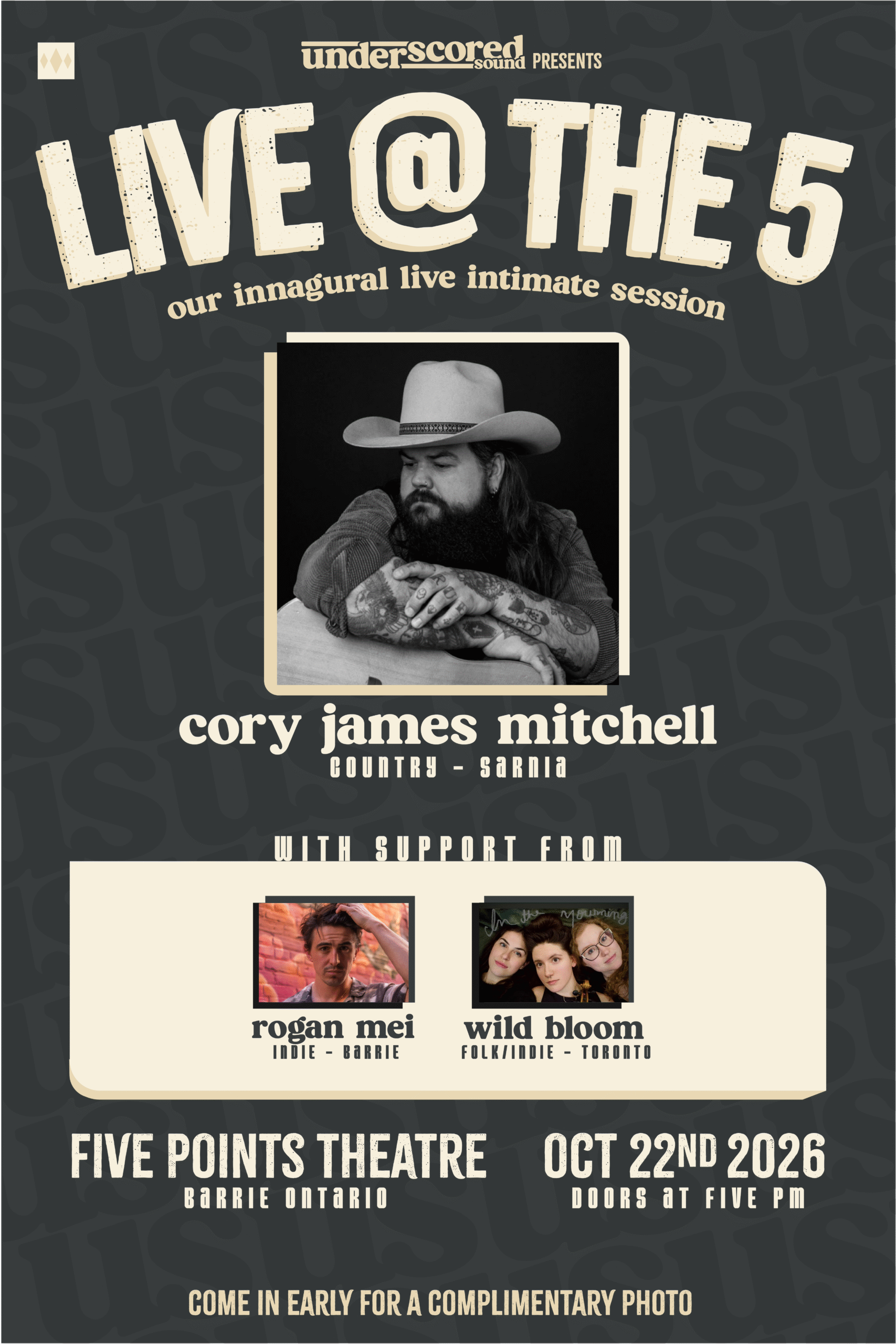 Underscored Live at the Five Poster-01